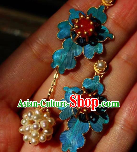 China Classical Pearls Ball Ear Jewelry Traditional Cheongsam Earrings China Classical Pearls Ball Ear Jewelry Traditional Cheongsam Earrings