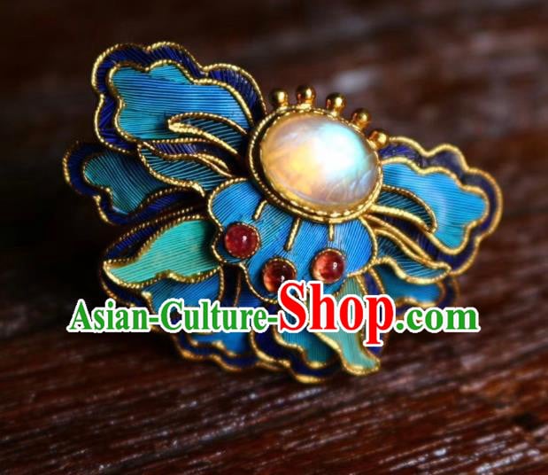 China Handmade Blueing Butterfly Ring Jewelry Traditional Qing Dynasty Chalcedony Circlet Accessories China Handmade Blueing Butterfly Ring Jewelry Traditional Qing Dynasty Chalcedony Circlet Accessories