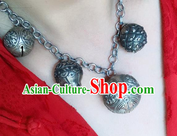 Handmade Chinese National Necklace Ethnic Silver Necklet Accessories Handmade Chinese National Necklace Ethnic Silver Necklet Accessories