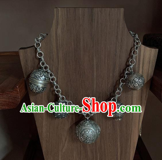 Handmade Chinese National Necklace Ethnic Silver Necklet Accessories Handmade Chinese National Necklace Ethnic Silver Necklet Accessories