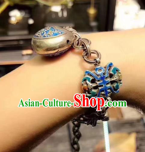 Handmade Chinese Ethnic Silver Carving Bat Bangle Wedding Wristlet Accessories National Blueing Bracelet Handmade Chinese Ethnic Silver Carving Bat Bangle Wedding Wristlet Accessories National Blueing Bracelet