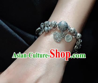 Handmade Chinese Silver Carving Wristlet Accessories Ethnic Agate Bangle National Wedding Bracelet Handmade Chinese Silver Carving Wristlet Accessories Ethnic Agate Bangle National Wedding Bracelet