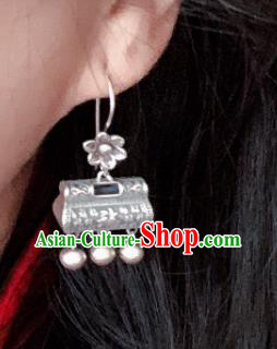 China National Wedding Silver Lock Earrings Traditional Cheongsam Ear Jewelry Accessories China National Wedding Silver Lock Earrings Traditional Cheongsam Ear Jewelry Accessories