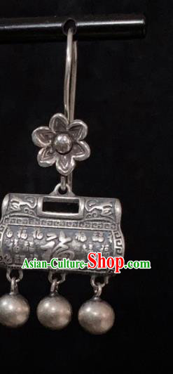 China National Wedding Silver Lock Earrings Traditional Cheongsam Ear Jewelry Accessories China National Wedding Silver Lock Earrings Traditional Cheongsam Ear Jewelry Accessories