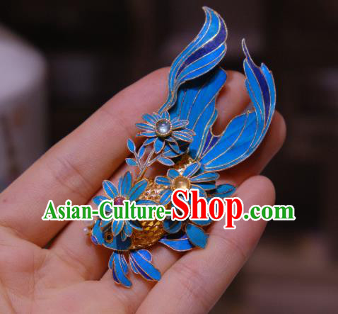 China Traditional Cheongsam Gems Breastpin Jewelry Handmade Filigree Goldfish Brooch Accessories China Traditional Cheongsam Gems Breastpin Jewelry Handmade Filigree Goldfish Brooch Accessories