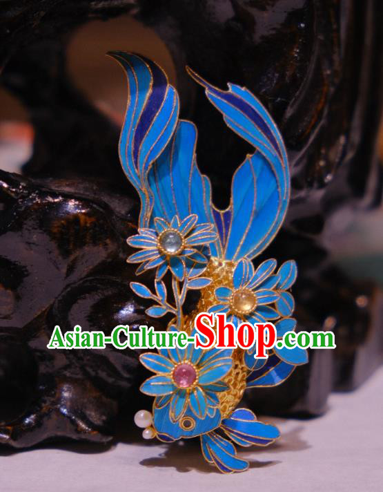 China Traditional Cheongsam Gems Breastpin Jewelry Handmade Filigree Goldfish Brooch Accessories China Traditional Cheongsam Gems Breastpin Jewelry Handmade Filigree Goldfish Brooch Accessories