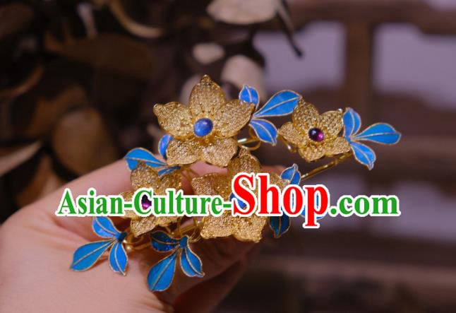 Chinese Traditional Filigree Flowers Hair Crown Hair Jewelry Ancient Qing Dynasty Empress Hairpin Chinese Traditional Filigree Flowers Hair Crown Hair Jewelry Ancient Qing Dynasty Empress Hairpin