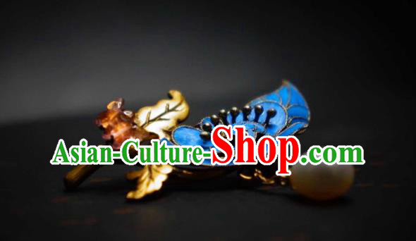 China Traditional Cheongsam Pearl Breastpin Jewelry Handmade Butterfly Brooch Accessories China Traditional Cheongsam Pearl Breastpin Jewelry Handmade Butterfly Brooch Accessories