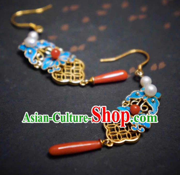 Handmade Chinese Cheongsam Butterfly Ear Accessories Traditional Culture Jewelry Agate Pearls Earrings Handmade Chinese Cheongsam Butterfly Ear Accessories Traditional Culture Jewelry Agate Pearls Earrings
