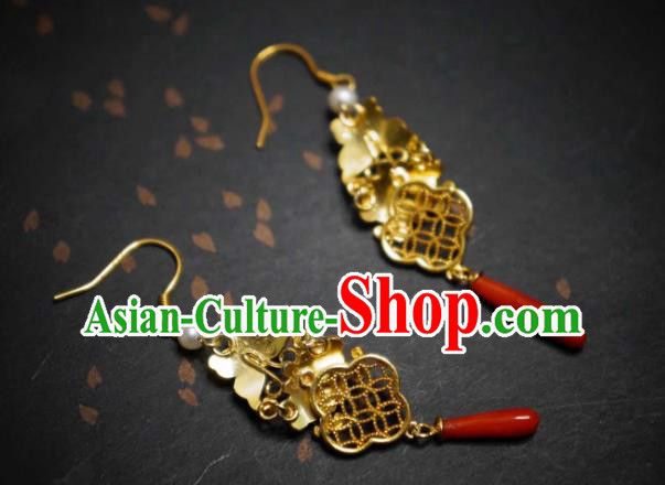 Handmade Chinese Cheongsam Butterfly Ear Accessories Traditional Culture Jewelry Agate Pearls Earrings Handmade Chinese Cheongsam Butterfly Ear Accessories Traditional Culture Jewelry Agate Pearls Earrings