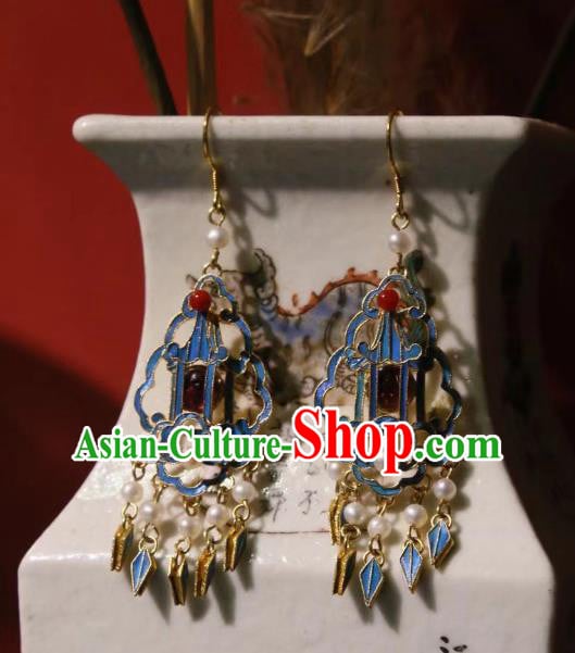 Handmade Chinese Cheongsam Ear Accessories Traditional Culture Jewelry Pearls Tassel Earrings Handmade Chinese Cheongsam Ear Accessories Traditional Culture Jewelry Pearls Tassel Earrings