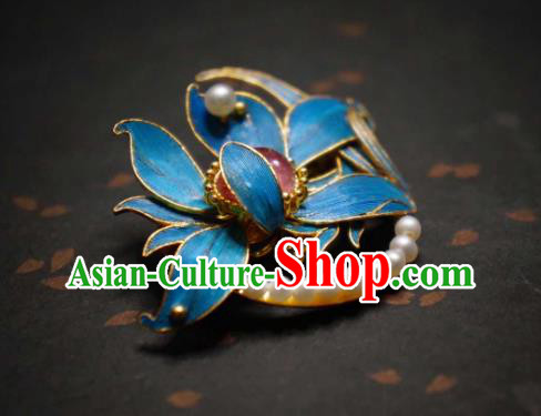 China Traditional Cheongsam Orchids Breastpin Jewelry Handmade Pearls Brooch Tourmaline Accessories China Traditional Cheongsam Orchids Breastpin Jewelry Handmade Pearls Brooch Tourmaline Accessories