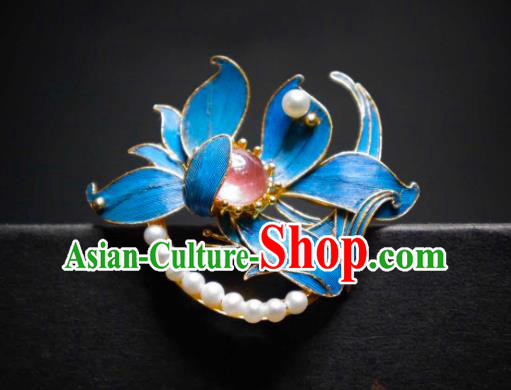 China Traditional Cheongsam Orchids Breastpin Jewelry Handmade Pearls Brooch Tourmaline Accessories China Traditional Cheongsam Orchids Breastpin Jewelry Handmade Pearls Brooch Tourmaline Accessories