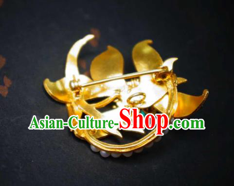 China Traditional Cheongsam Orchids Breastpin Jewelry Handmade Pearls Brooch Tourmaline Accessories China Traditional Cheongsam Orchids Breastpin Jewelry Handmade Pearls Brooch Tourmaline Accessories