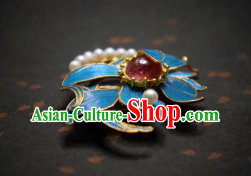China Traditional Cheongsam Orchids Breastpin Jewelry Handmade Pearls Brooch Tourmaline Accessories China Traditional Cheongsam Orchids Breastpin Jewelry Handmade Pearls Brooch Tourmaline Accessories