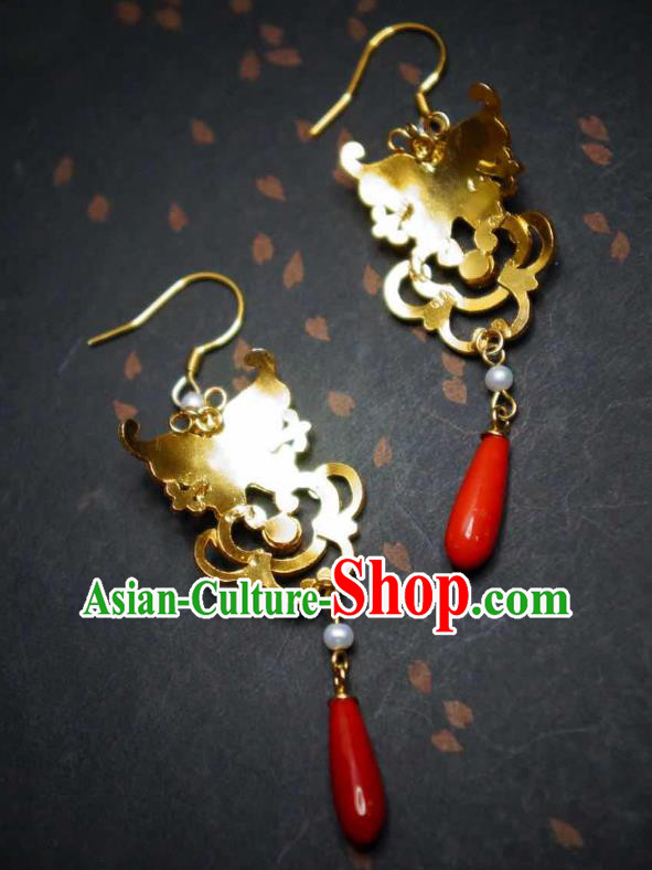 Handmade Chinese Cheongsam Blue Butterfly Ear Accessories Traditional Culture Jewelry Emerald Earrings Handmade Chinese Cheongsam Blue Butterfly Ear Accessories Traditional Culture Jewelry Emerald Earrings