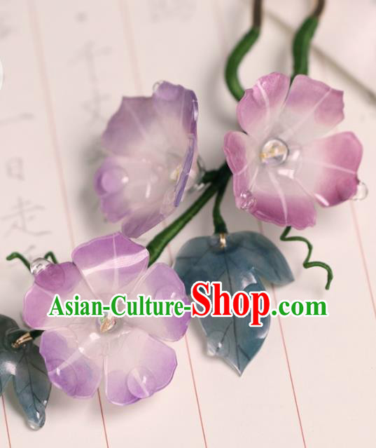 China Hanfu Petunia Hair Stick Classical Hair Accessories Traditional Ming Dynasty Princess Hairpin China Hanfu Petunia Hair Stick Classical Hair Accessories Traditional Ming Dynasty Princess Hairpin