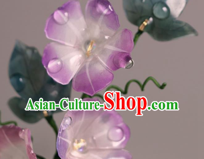 China Hanfu Petunia Hair Stick Classical Hair Accessories Traditional Ming Dynasty Princess Hairpin China Hanfu Petunia Hair Stick Classical Hair Accessories Traditional Ming Dynasty Princess Hairpin