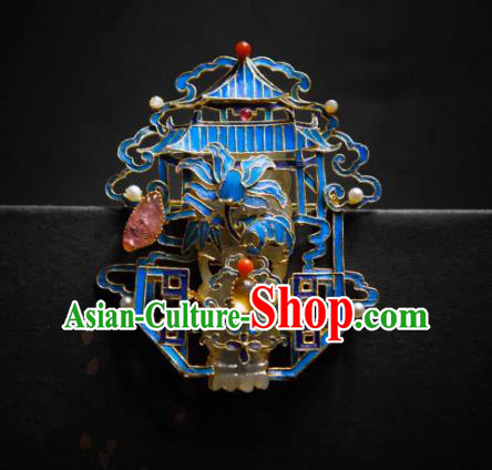 China Handmade Brooch Traditional Cheongsam Cloisonne Breastpin Jewelry Jade Accessories China Handmade Brooch Traditional Cheongsam Cloisonne Breastpin Jewelry Jade Accessories