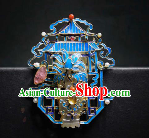 China Handmade Brooch Traditional Cheongsam Cloisonne Breastpin Jewelry Jade Accessories China Handmade Brooch Traditional Cheongsam Cloisonne Breastpin Jewelry Jade Accessories