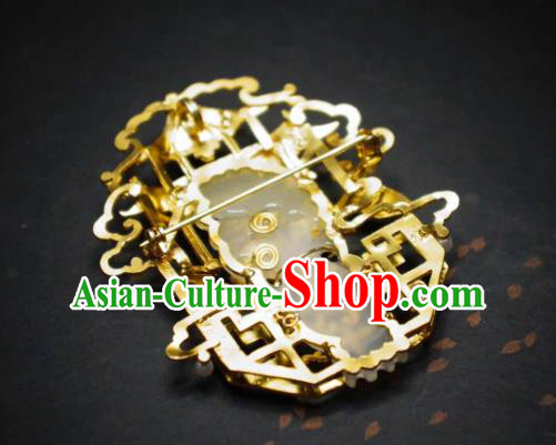 China Handmade Brooch Traditional Cheongsam Cloisonne Breastpin Jewelry Jade Accessories China Handmade Brooch Traditional Cheongsam Cloisonne Breastpin Jewelry Jade Accessories