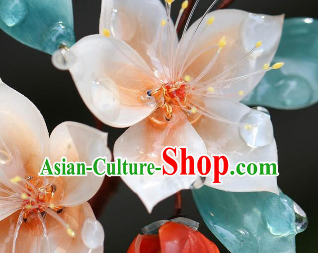 China Traditional Ming Dynasty Hairpin Classical Hair Accessories Hanfu Peach Blossom Hair Stick China Traditional Ming Dynasty Hairpin Classical Hair Accessories Hanfu Peach Blossom Hair Stick