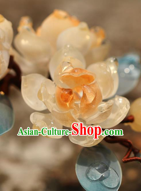 China Hanfu Begonia Hair Stick Classical Hair Accessories Traditional Ming Dynasty Princess Hairpin China Hanfu Begonia Hair Stick Classical Hair Accessories Traditional Ming Dynasty Princess Hairpin