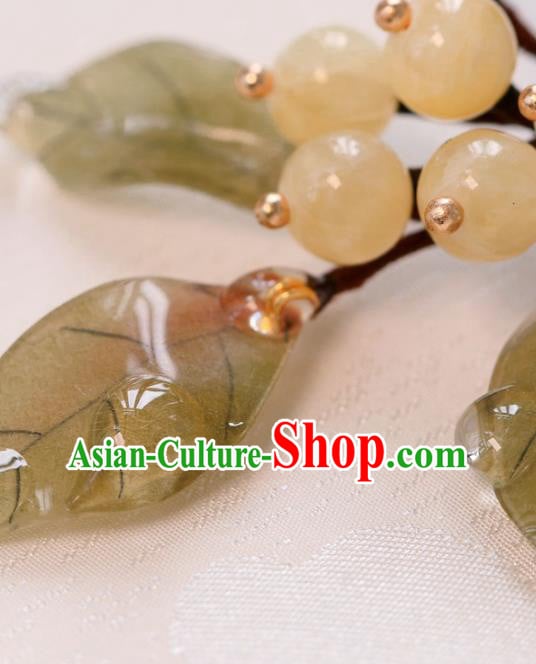 China Hanfu Hair Stick Traditional Ming Dynasty Princess Loquat Hairpin Classical Hair Accessories China Hanfu Hair Stick Traditional Ming Dynasty Princess Loquat Hairpin Classical Hair Accessories