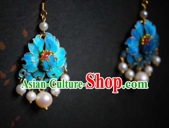 Handmade Chinese Qing Dynasty Court Earrings Cheongsam Ear Accessories Traditional Culture Jewelry Handmade Chinese Qing Dynasty Court Earrings Cheongsam Ear Accessories Traditional Culture Jewelry