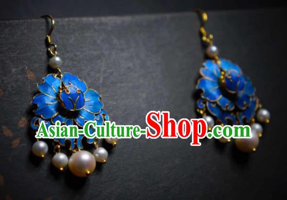 Handmade Chinese Qing Dynasty Court Earrings Cheongsam Ear Accessories Traditional Culture Jewelry Handmade Chinese Qing Dynasty Court Earrings Cheongsam Ear Accessories Traditional Culture Jewelry