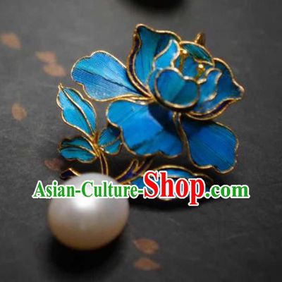 Handmade Chinese Cheongsam Ear Accessories Traditional Culture Jewelry Qing Dynasty Court Earrings