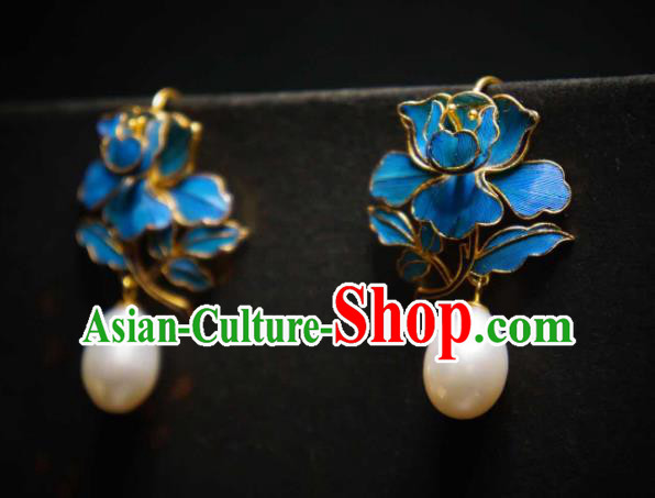 Handmade Chinese Cheongsam Ear Accessories Traditional Culture Jewelry Qing Dynasty Court Earrings Handmade Chinese Cheongsam Ear Accessories Traditional Culture Jewelry Qing Dynasty Court Earrings