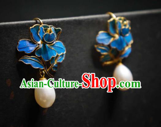 Handmade Chinese Cheongsam Ear Accessories Traditional Culture Jewelry Qing Dynasty Court Earrings Handmade Chinese Cheongsam Ear Accessories Traditional Culture Jewelry Qing Dynasty Court Earrings