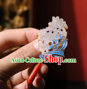 China Handmade Jade Brooch Traditional Cheongsam Breastpin Agate Accessories China Handmade Jade Brooch Traditional Cheongsam Breastpin Agate Accessories