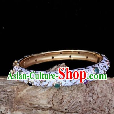 Handmade Chinese National Crystal Bracelet Enamel Gems Bangle Accessories