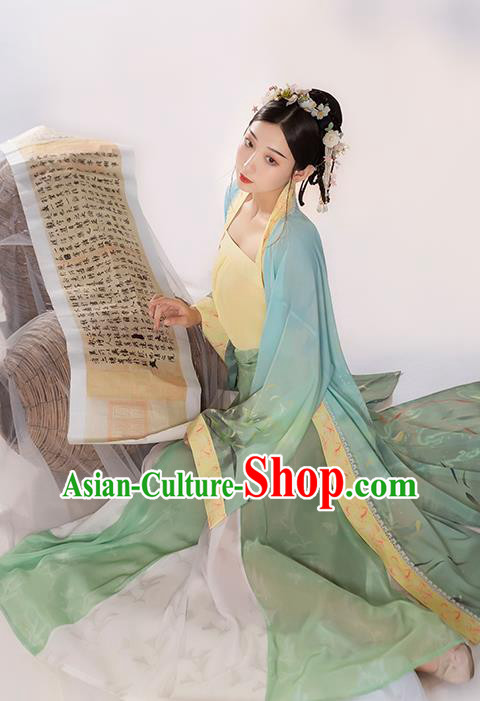 China Traditional Song Dynasty Historical Clothing Ancient Young Lady Hanfu Costume China Traditional Song Dynasty Historical Clothing Ancient Young Lady Hanfu Costume