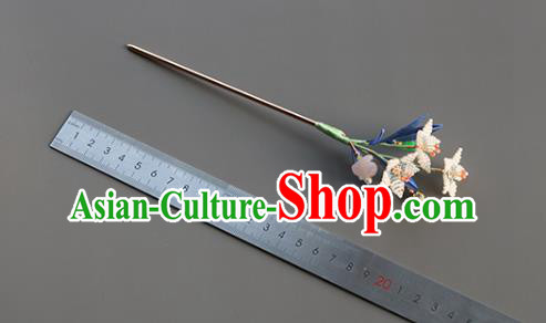 China Traditional Qing Dynasty Court Hairpin Classical Lily Flowers Hair Stick Hair Accessories China Traditional Qing Dynasty Court Hairpin Classical Lily Flowers Hair Stick Hair Accessories
