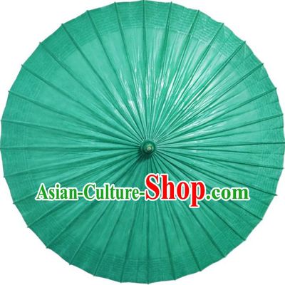 China Handmade Green Oil Paper Umbrella Classical Dance Umbrella Bumbershoot