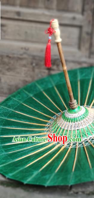 China Handmade Green Oil Paper Umbrella Classical Dance Umbrella Bumbershoot China Handmade Green Oil Paper Umbrella Classical Dance Umbrella Bumbershoot