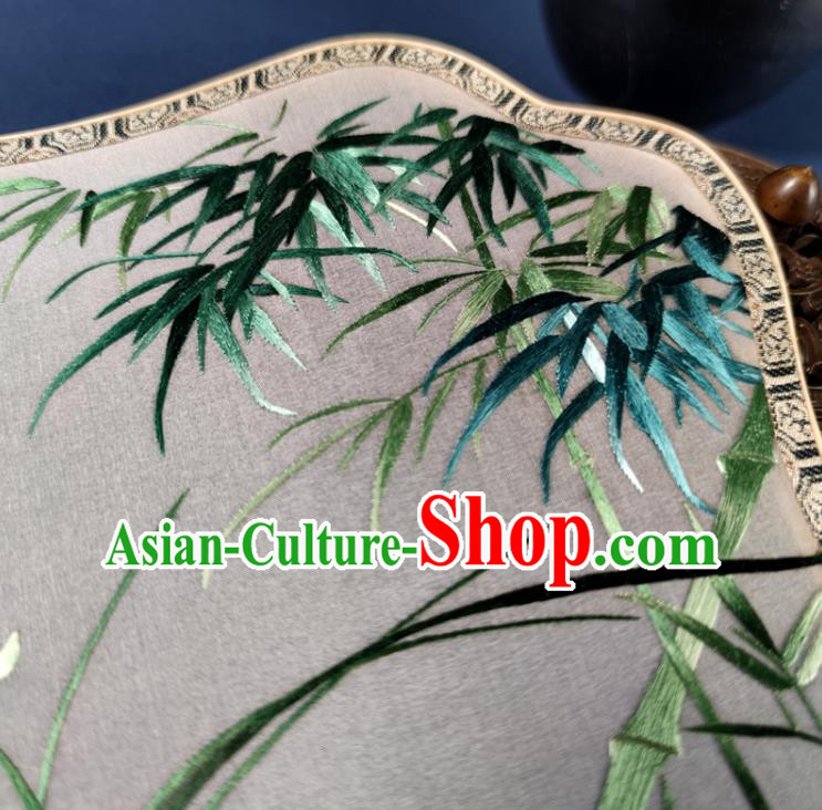 Chinese Classical Dance Silk Fan Traditional Hanfu Fan Handmade Embroidered Orchid Bamboo Palace Fan Chinese Classical Dance Silk Fan Traditional Hanfu Fan Handmade Embroidered Orchid Bamboo Palace Fan