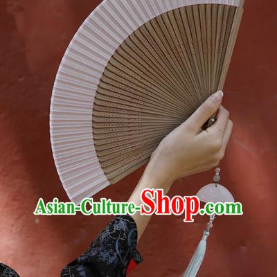 Chinese Handmade Folding Fan Traditional Silk Fan Bamboo Accordion
