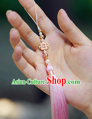 Chinese Classical Pink Tassel Brooch Pendant Traditional Hanfu Enamel Waist Accessories Chinese Classical Pink Tassel Brooch Pendant Traditional Hanfu Enamel Waist Accessories