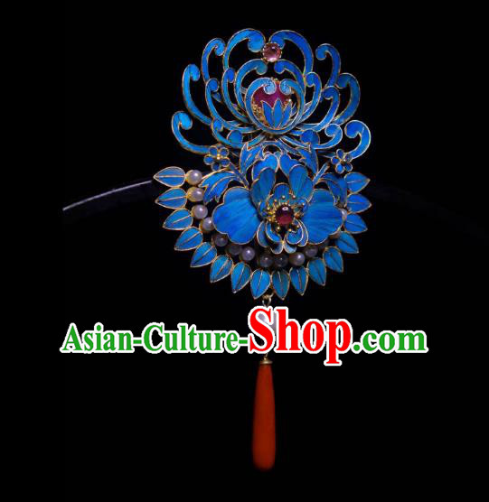 China Traditional Pearls Jewelry Tourmaline Necklace Accessories Qing Dynasty Cloisonne Chrysanthemum Necklet Pendant China Traditional Pearls Jewelry Tourmaline Necklace Accessories Qing Dynasty Cloisonne Chrysanthemum Necklet Pendant