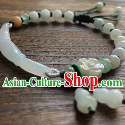 Chinese Traditional Wristlet Accessories Classical Hanfu Jade Bracelet