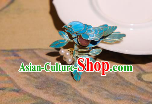 China Handmade Tourmaline Brooch Accessories Traditional Cheongsam Cloisonne Bird Breastpin Jewelry China Handmade Tourmaline Brooch Accessories Traditional Cheongsam Cloisonne Bird Breastpin Jewelry