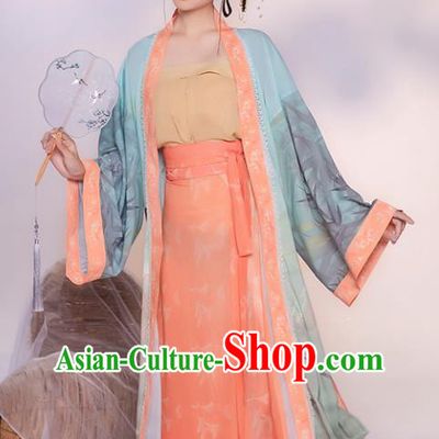 China Ancient Village Girl Hanfu Clothing Traditional Song Dynasty Young Lady Historical Costume Complete Set