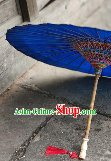 China Classical Royalblue Umbrella Traditional Dance Oil Paper Umbrella Handmade Umbrellas Craft China Classical Royalblue Umbrella Traditional Dance Oil Paper Umbrella Handmade Umbrellas Craft