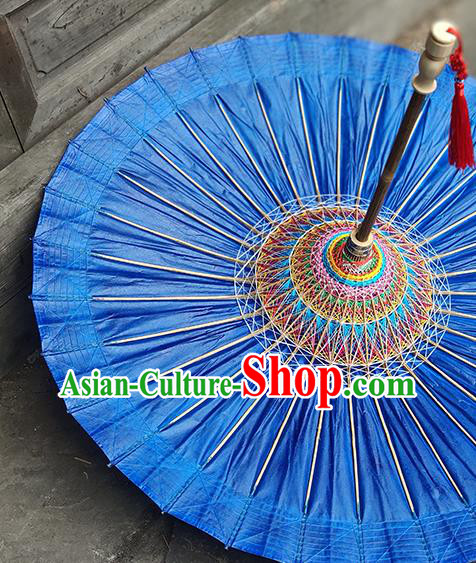 China Classical Royalblue Umbrella Traditional Dance Oil Paper Umbrella Handmade Umbrellas Craft China Classical Royalblue Umbrella Traditional Dance Oil Paper Umbrella Handmade Umbrellas Craft