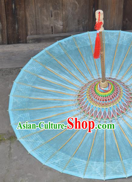 China Classical Light Blue Umbrella Umbrella Handmade Umbrellas Craft Traditional Dance Oil Paper China Classical Light Blue Umbrella Umbrella Handmade Umbrellas Craft Traditional Dance Oil Paper