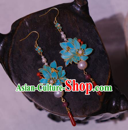 Chinese Traditional Agate Earrings Culture Jewelry Ancient Qing Dynasty Empress Ear Accessories Chinese Traditional Agate Earrings Culture Jewelry Ancient Qing Dynasty Empress Ear Accessories